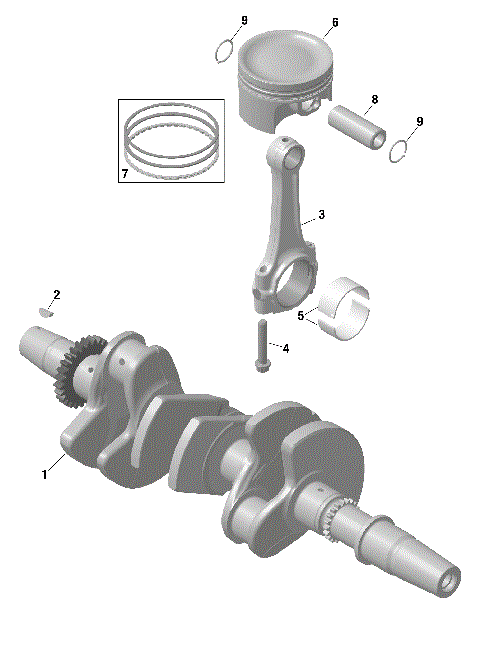 01- ROTAX - Crankshaft and Pistons