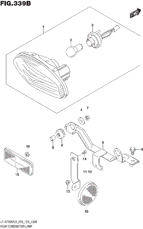 REAR COMBINATION LAMP (LT-A750XPL8 P28)