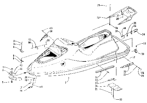 HULL AND RELATED PARTS ASSEMBLY [73205]
