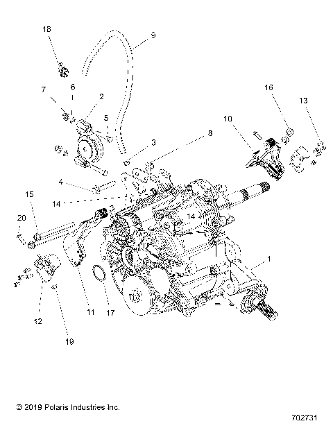 DRIVE TRAIN, MAIN GEARCASE MOUNTING - G21GAB99CM/FM (702731)