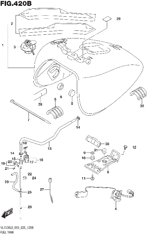 FUEL TANK (VL1500BL8 E28)