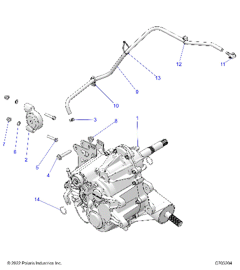 DRIVE TRAIN, MAIN GEARCASE MOUNTING - Z23A5P87A4 (C703204)