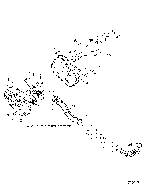 DRIVE TRAIN, CLUTCH COVER AND DUCTING - R17RGE99NM/NW (700817)
