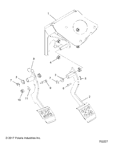 BRAKES, PEDAL - R19RGE99F2/FF/SC2/SFF/PCF/PFF (702227)