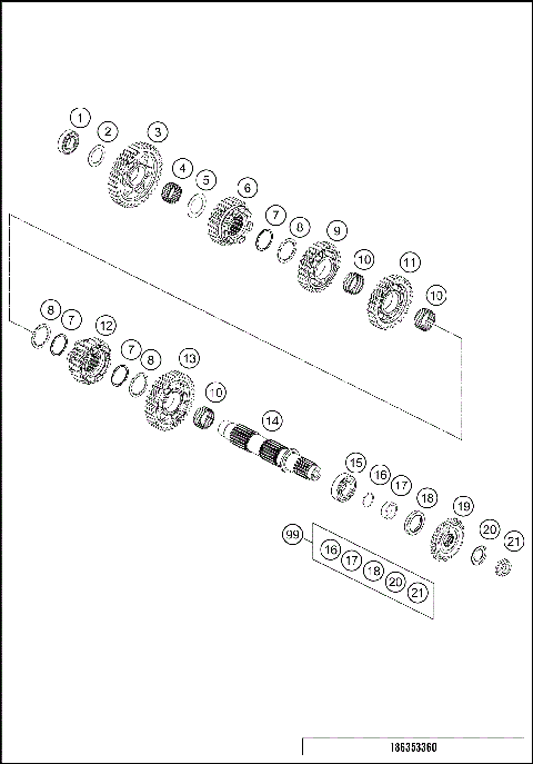 TRANSMISSION II - COUNTERSHAFT