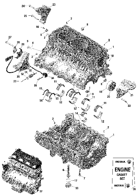 01- Engine - Crankcase -  1630 SCIC