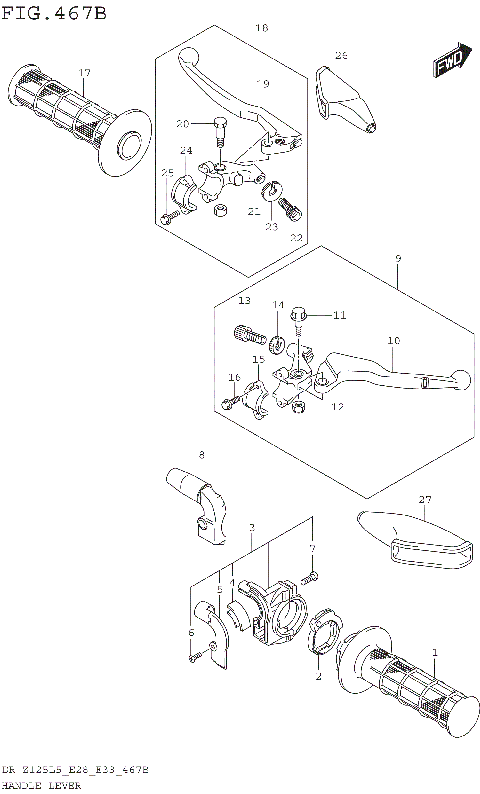 HANDLE LEVER (DR-Z125L5 E33)