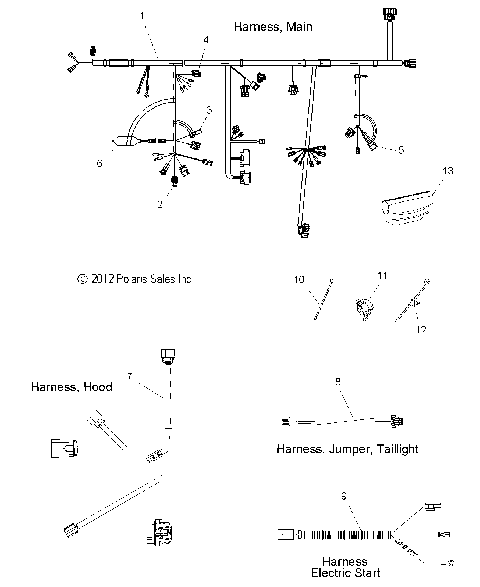 ELECTRICAL, WIRE HARNESS - S13CN8/CY8 ALL OPTIONS (49SNOWHARNESS13600RMK)
