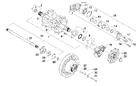 DRIVE TRAIN SHAFTS AND BRAKE ASSEMBLIES [101955]