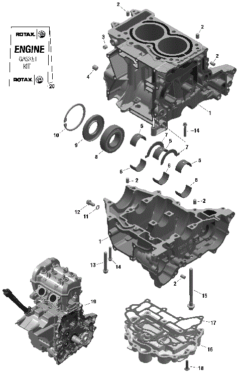 01- ROTAX - Crankcase