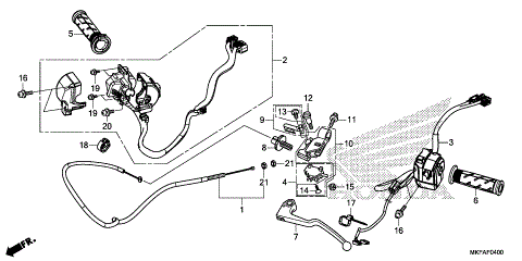 HANDLE LEVER@SWITCH@CABLE