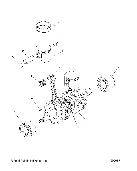 ENGINE, PISTON and CRANKSHAFT - S16CM8 ALL OPTIONS (600079)