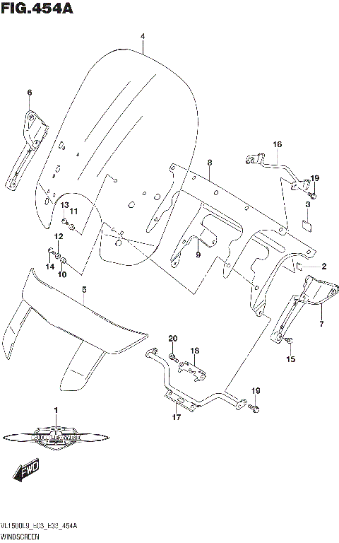 WINDSCREEN (VL1500TL9 E03)