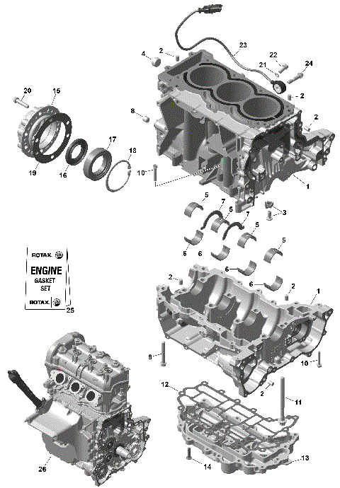 01- ROTAX - Crankcase