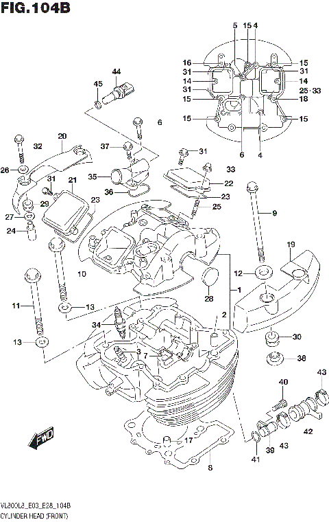 CYLINDER HEAD (FRONT) (VL800L8 E28)