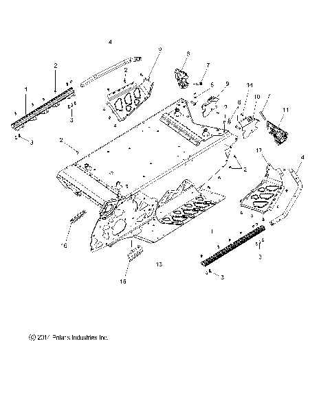 CHASSIS, TUNNEL and REAR ASM. - S15DP8 ALL OPTIONS (49SNOWCHASSISRR15PROS)