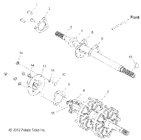 DRIVE TRAIN, JACKSHAFT and DRIVESHAFT - S14CP8G ALL OPTIONS (49SNOWDRIVETRAIN13INDY)