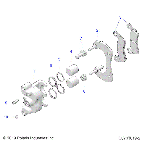 BRAKES, CALIPER, REAR - Z21R4D92AM/BM/AC/BC (C0703019-2)