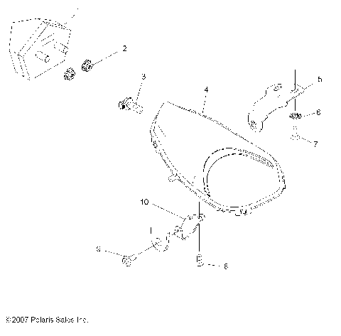 ELECTRICAL, HEADLIGHTS and TAILLIGHTS and BULBS - A08GP52AA (49ATVHEADLIGHT08OUT525S)