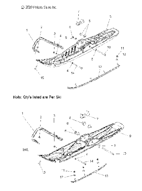 STEERING, SKI ASM. - S10NT5BSL/BSM/BEL/BSF (49SNOWSKIASM10TRLTRG)