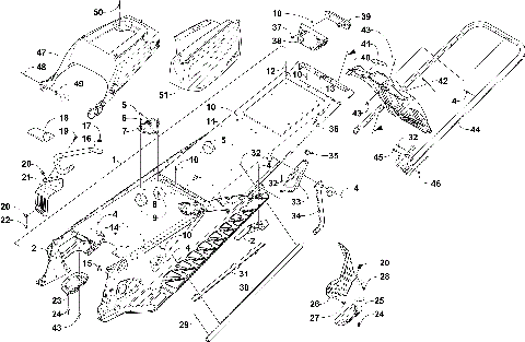 TUNNEL, REAR BUMPER, AND SNOWFLAP ASSEMBLY [103603]