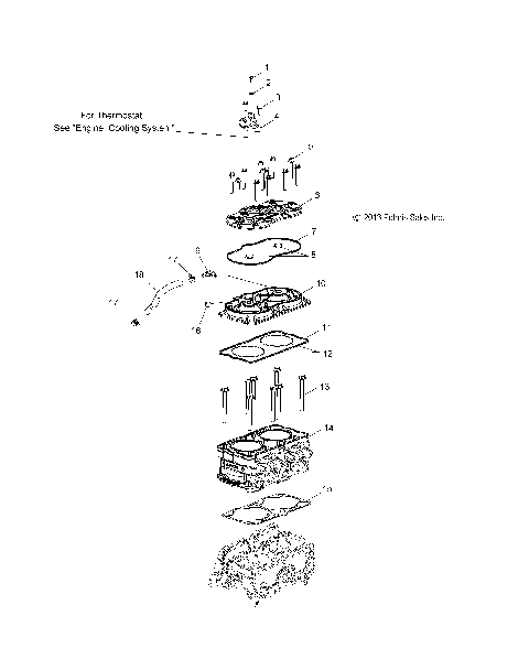 ENGINE, CYLINDER - S15CG8/CH8 ALL OPTIONS (49SNOWCYLINDER148PRMK)
