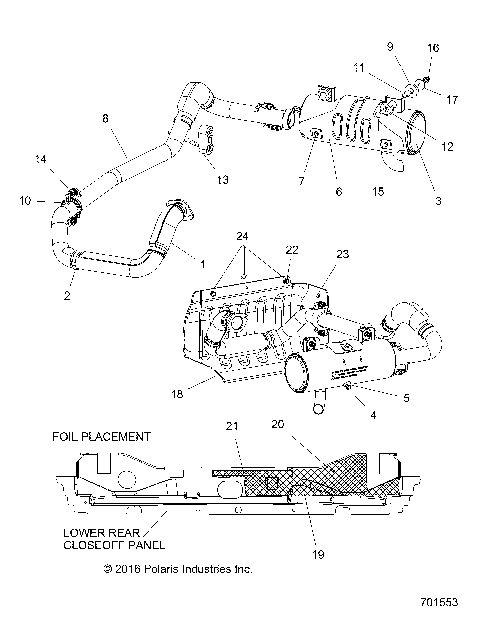 ENGINE, EXHAUST - R18RVAD1B1 (701553)