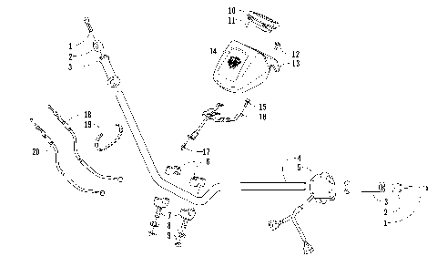 HANDLEBAR AND CONTROLS ASSEMBLY [96336]