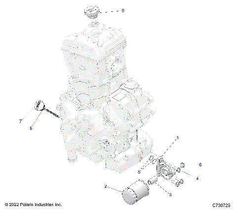 ENGINE, OIL FILTER and DIPSTICK - R24MAA57F1/MASC1/F1/C9/F9/CK (C730726)