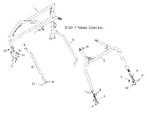 CHASSIS, CAB FRAME and SIDE BARS - R11JH87AA/AD (49RGRCAB11RZR875)