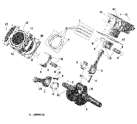 01- Rotax - Crankshaft, Piston And Cylinder