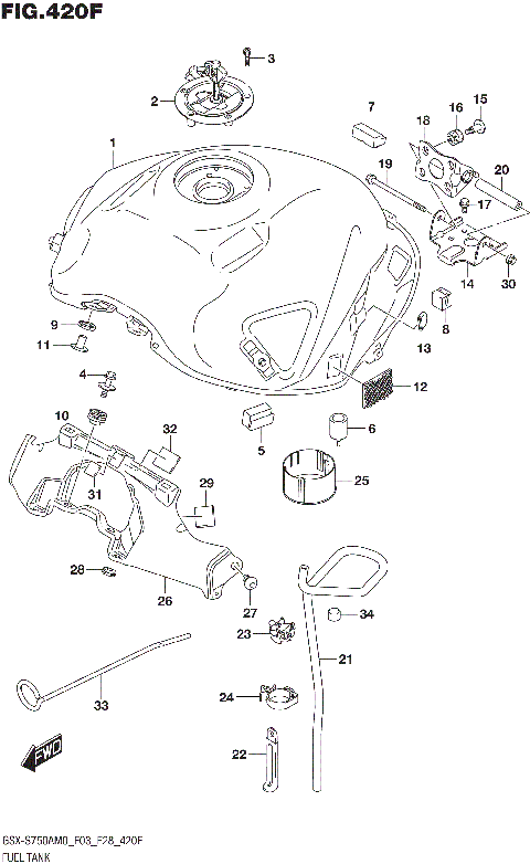 FUEL TANK (GSX-S750A:E33)