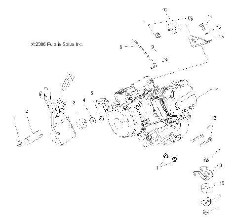 ENGINE, MOUNTING - A07MH50AB/AL/AQ/AX/AY/AZ/MN50AF/AN/AT/AY (49ATVENGINE500EFI)