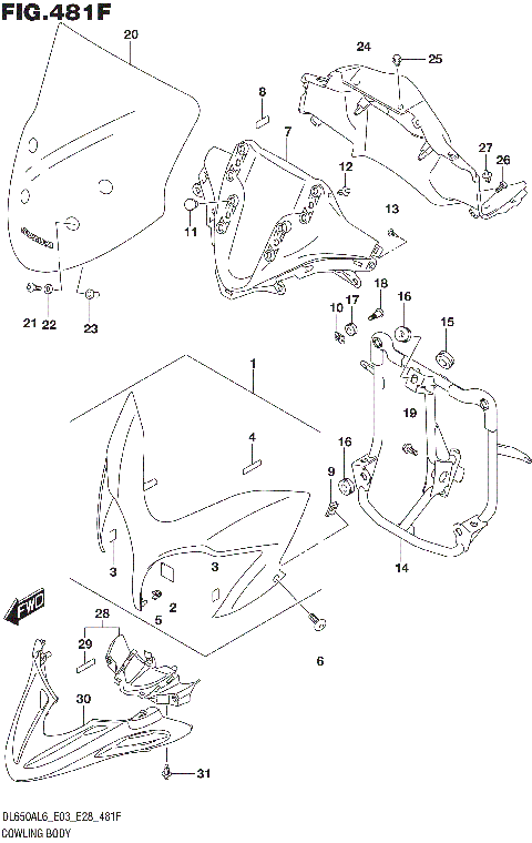 COWLING BODY (DL650XAL6 E03)