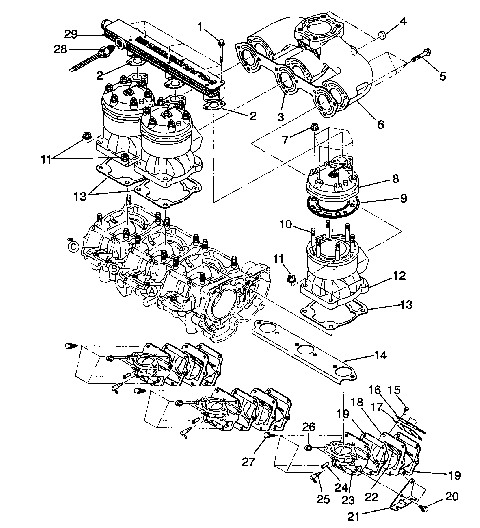 CYLINDER & MANIFOLD SL 650 / B934058 (4924732473022A)