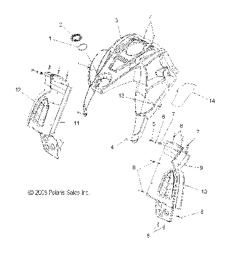 BODY, CONSOLE - S10PG8/PH8 ALL OPTIONS (49SNOWCONSOLE09ASLT)