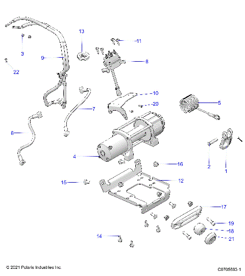 CHASSIS, WINCH - G22GMK99AP/BP (C0705683-1)