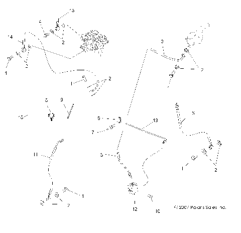 BRAKES, BRAKE LINES - A08BA32AA (49ATVBRAKELINE08TB)