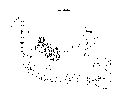 TURBOCHARGER and LINES - W045305CA/IA/CB/IB/IE/CC/IC/CD/ID/IF (4990579057C13)