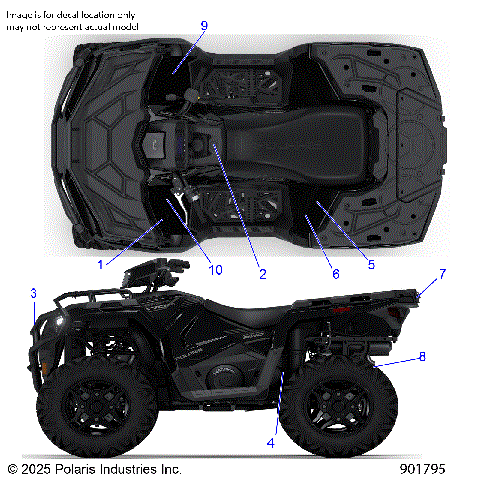 BODY, DECALS, STANDARD - A26SHY57AL/AS (901795)