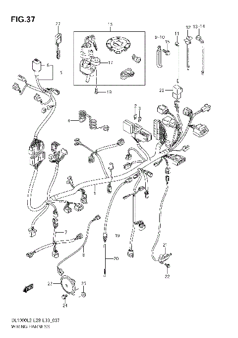 WIRING HARNESS (DL1000 L2 E33)