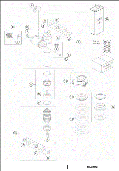 SHOCK ABSORBER DISASSEMBLED