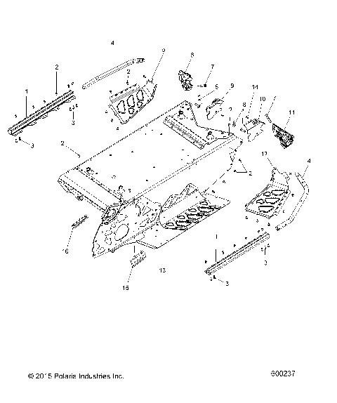 CHASSIS, TUNNEL and REAR ASM. - S17DCL6PSA/PEL (600237)