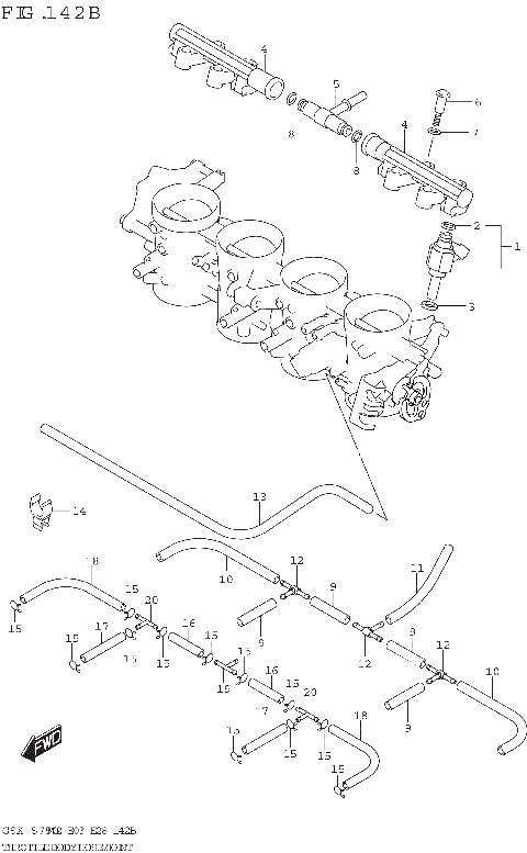 THROTTLE BODY HOSE/JOINT (E33)
