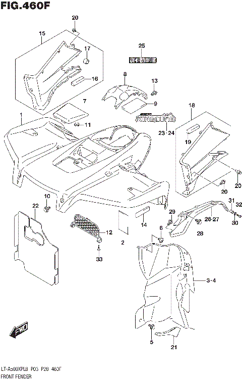 FRONT FENDER (LT-A500XPBL8 P33)