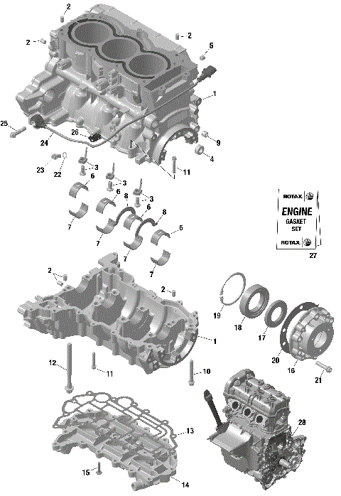 01- ROTAX - Crankcase