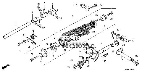 SHIFT DRUM@SHIFT FORK