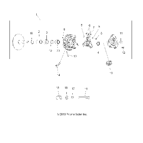 DRIVE TRAIN, PRIMARY CLUTCH - A20SUE57D5 (49ATVCLUTCH14SP570)