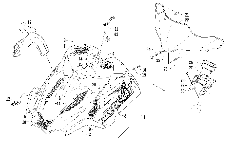 HOOD AND WINDSHIELD ASSEMBLY [93853]
