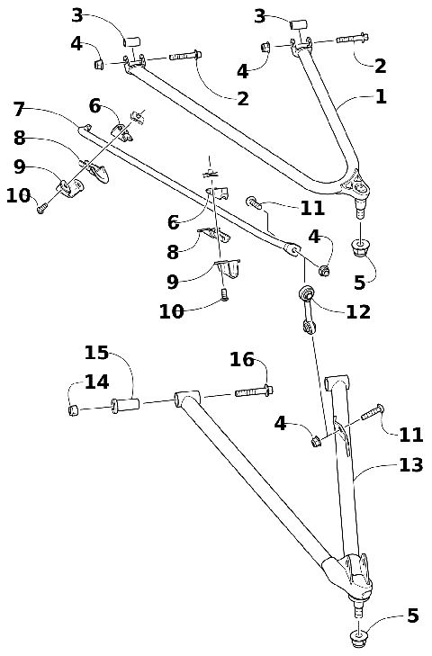 A-ARM AND SWAY BAR ASSEMBLY [106145]